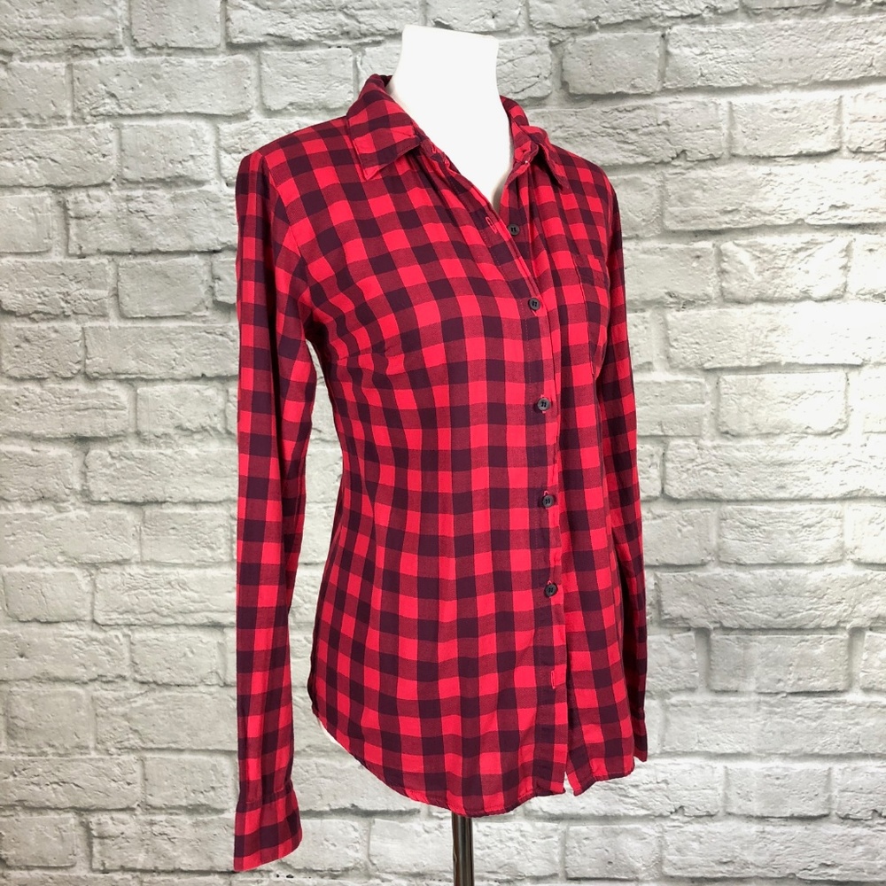 Splendid Red Buffalo Plaid Button Down - Picture 3 of 5